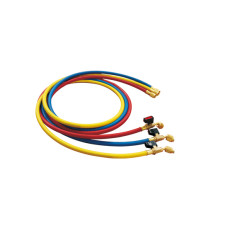 Шланги заправочные VALUE 1,5m с шаровыми вентилями (R22; к-т 3шт)